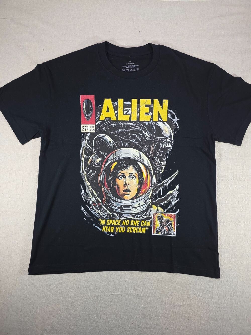 Alien Movie Xenomorph Ripley Graphic T-Shirt Black Unisex Multiple Sizes New